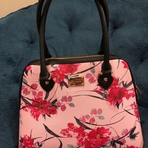 NEW St John handbag pink & rose floral handbag